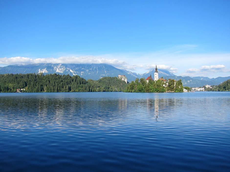 Mountains Landscape Slovenia Lake-Bled