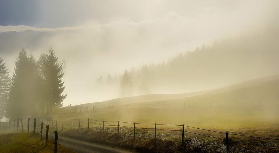 Fog Scenic Landscape Slovenia