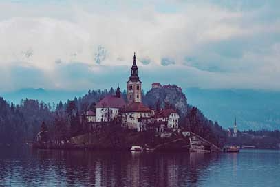 Bled Church Europe Slovenia Picture