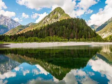 Jasna-Lake Mountains Mirroring Slovenia Picture