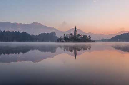 Bled Slovenia Lake Winter Picture