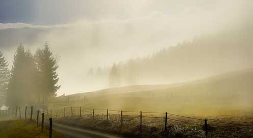 Slovenia Fog Scenic Landscape Picture