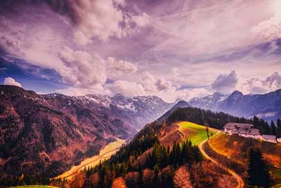 Slovenia Clouds Sky Mountains Picture
