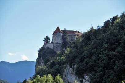 Bled-Castle Monument Rock Bled Picture
