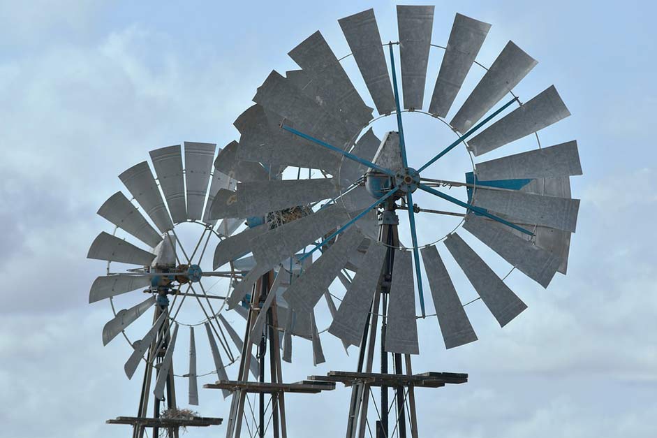 Farm South-Africa Karoo Windmills