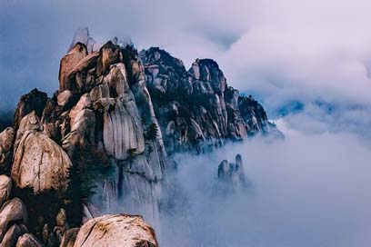 South-Korea Clouds Sky Mountains Picture