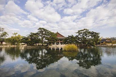 South-Korea Korea Lake Temple Picture