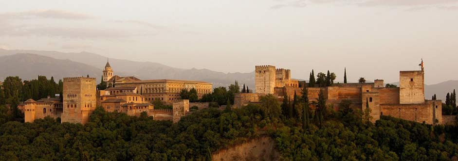 Evening Sunset Panorama Alhambra