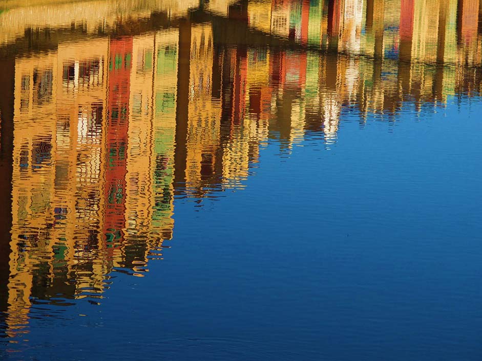 Mirroring Canal Water Reflection