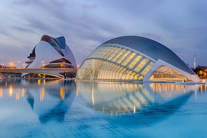 Valencia Sunset Calatrava Spain Picture