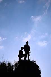 Silhouette Tall Sky Boys Picture