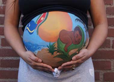 Bellypaint Baby Pregnant Belly-Painting Picture