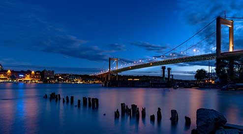 lvsborgsbron Night Sunset Gothenburg Picture