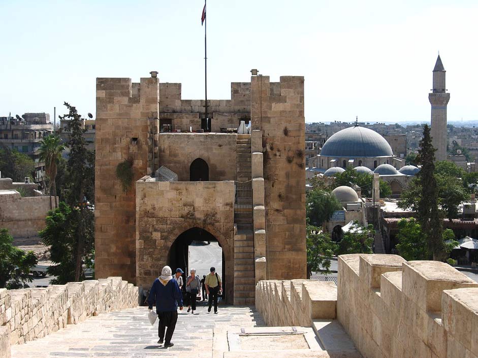 Entrance Citadel Aleppo Syria