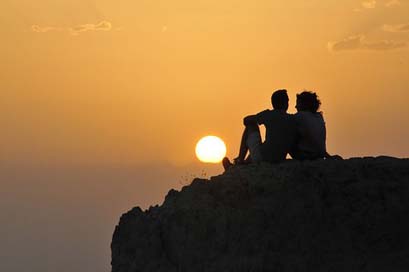 Sunset Silhouette Landscape Cappadocia Picture