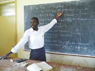 School Teacher Uganda Chemistry Picture