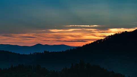 Landscape Carpathian-Mountains Ukraine Sunset Picture