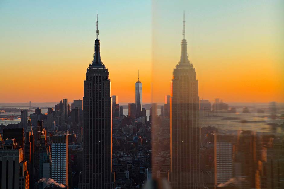  New-York Reflection Empire-State-Building