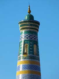 Khiva Mosaic High Chodja-Islam-Minaret Picture