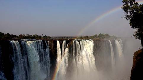 Victoria-Case Zimbabwe Rainbow Waterfall Picture